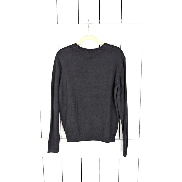 90s vintage black white Sunday knit pullover sweater - Picture 4 of 5